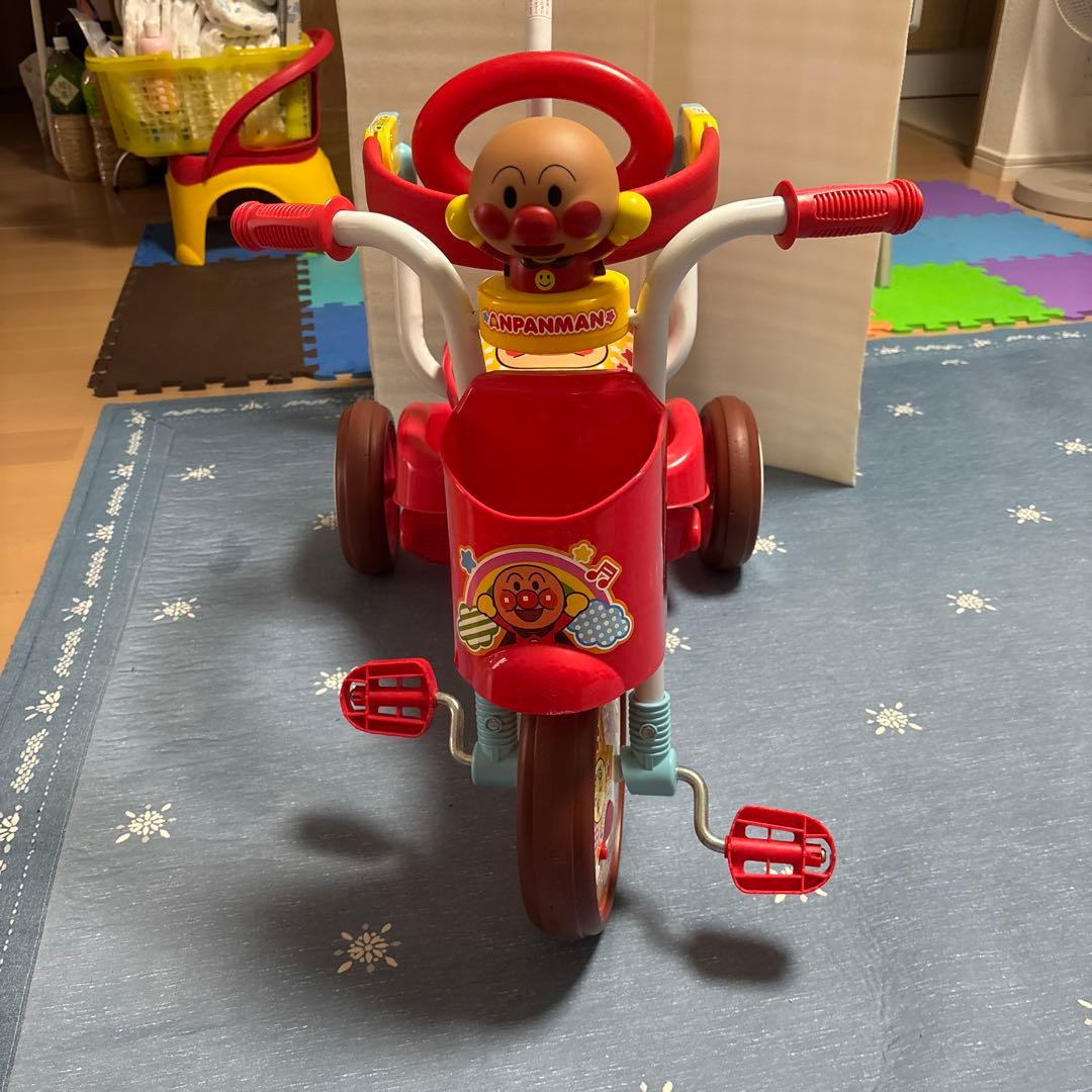 アンパンマン 三輪車 赤　折りたたみ