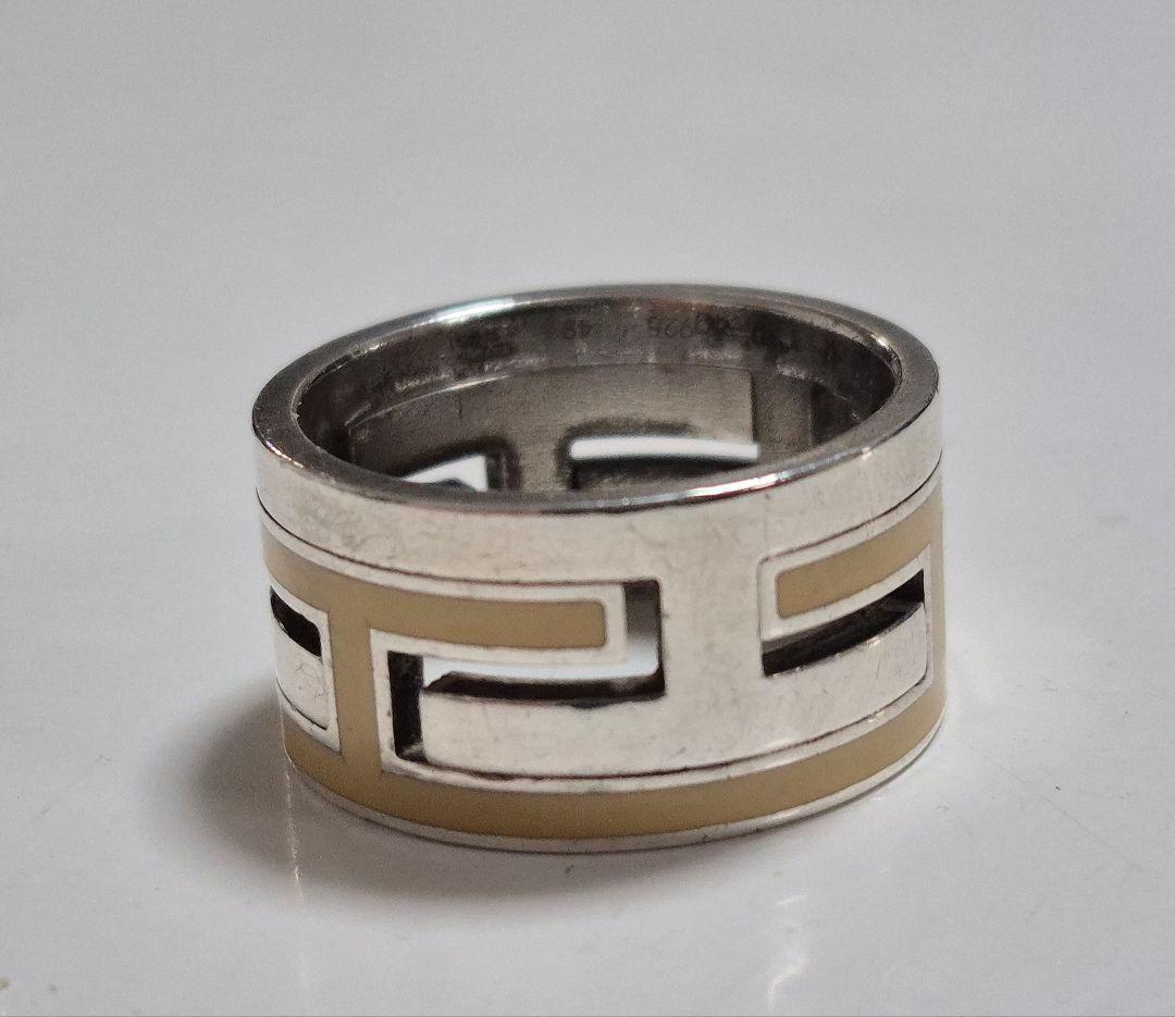 エルメス ムーブアッシュ リング シルバー×クリーム 9号相当 HERMES